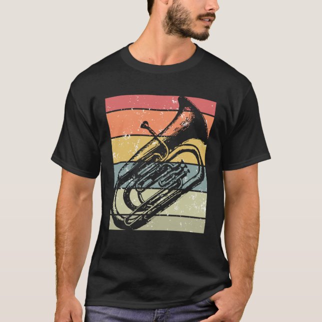 Vintages Euphonium Player-Blasorchester T-Shirt (Vorderseite)