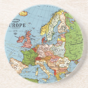 Vintages Europa - 20. Jahrhundert - Allgemeine Kar Getränkeuntersetzer