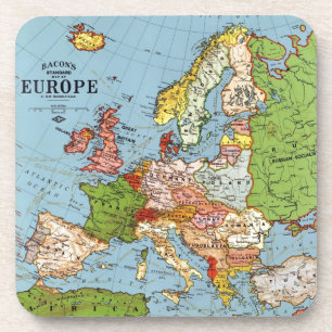 Vintages Europa - 20. Jahrhundert - Allgemeine Kar Untersetzer