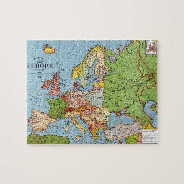 Vintages Europa 20. Jahrhundert Allgemeine Karte (Horizontal)