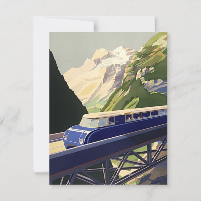 Vintages Europa Bahnreisen (Vorderseite)