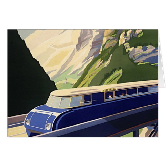 Vintages Europa Bahnreisen (Vorderseite (Horizontal))