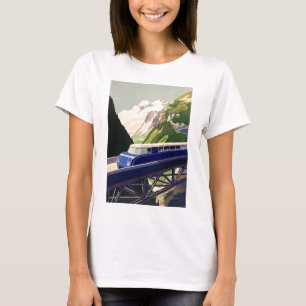Vintages Europa Bahnreisen T-Shirt