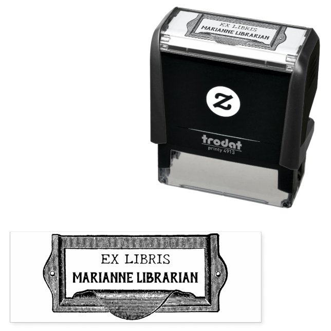 Vintages "EX LIBRIS" Library Hardware-Buchzeichen Permastempel (Beispiel)
