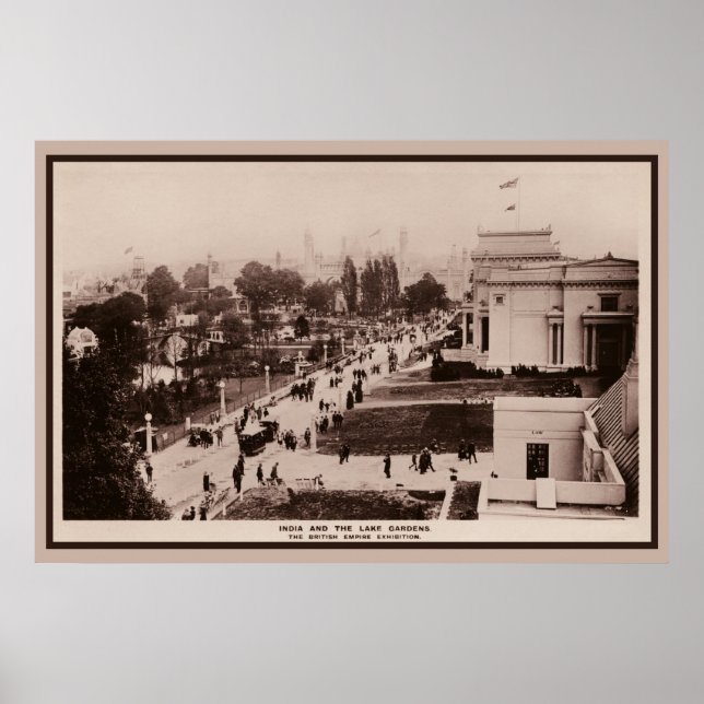 Vintages Exhibition-Foto des Britischen Imperiums  Poster (Vorne)