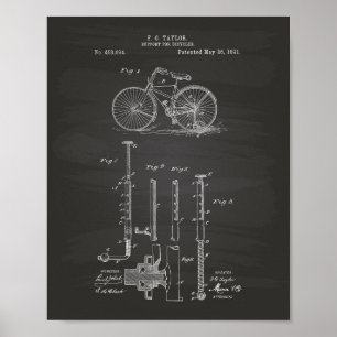 Vintages Fahrrad 1891 Kunstkhalkboard Poster