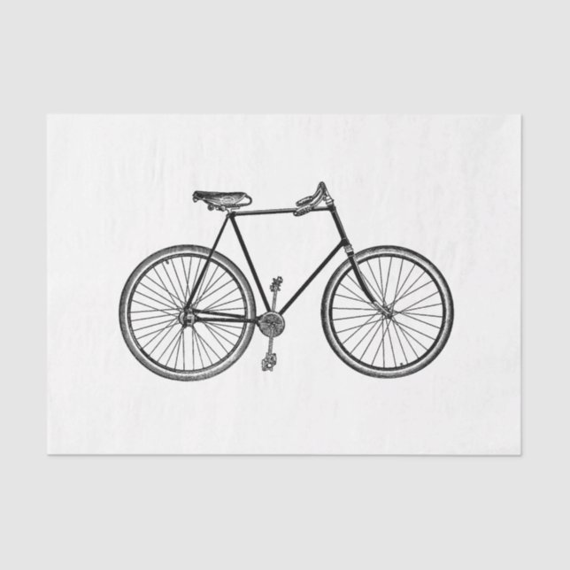 Vintages Fahrrad Ephemera Seidenpapier (Vorderseite)