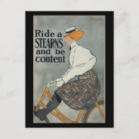 Vintages Fahrrad Postkarte