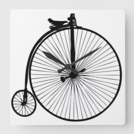 Vintages Fahrrad Quadratische Wanduhr