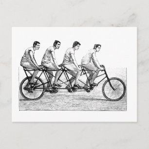 Vintages Fahrrad - Radrennen Postkarte