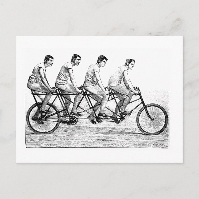 Vintages Fahrrad - Radrennen Postkarte (Vorderseite)