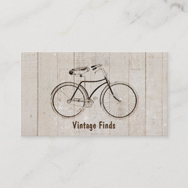 Vintages Fahrrad Rustikale Landkarte Visitenkarte (Vorderseite)