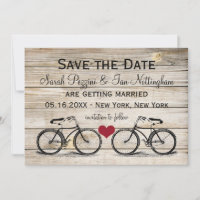 Vintages Fahrrad Save the Date Hochzeitskarten