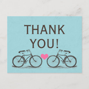 Vintages Fahrrad Vielen Dank Hochzeitskarten Postkarte