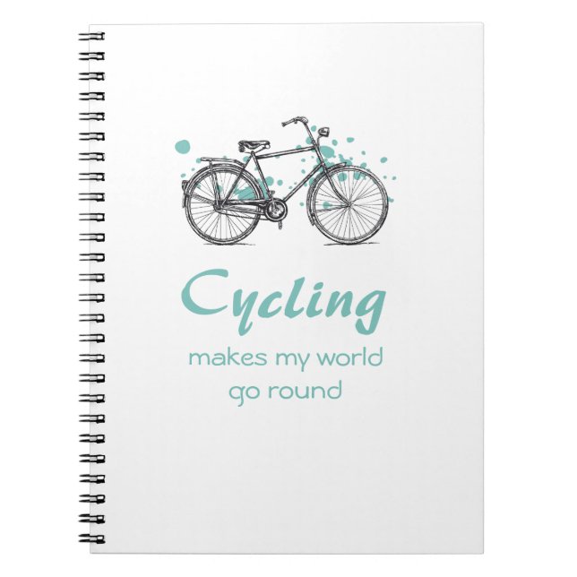 Vintages Fahrrad Zeichnend SpiralNotebook Notizblock (Vorderseite)