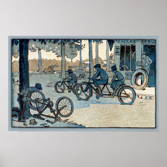 Vintages Fahrraddrucken Poster (Vorne)