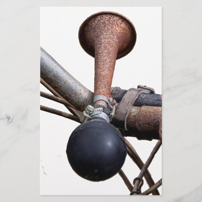 Vintages Fahrradhorn Briefpapier (Vorderseite)