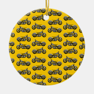 Vintages Fahrradmuster Keramik Ornament
