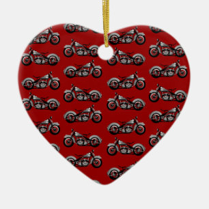 Vintages Fahrradmuster Keramikornament