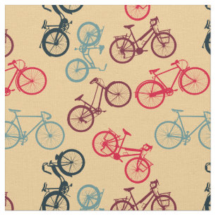 Vintages Fahrradmuster Stoff