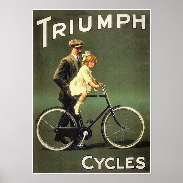 Vintages Fahrradposter: Triumphzyklen Poster (Vorne)