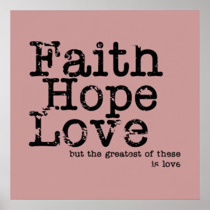 Vintages Faith Hope Liebe Poster