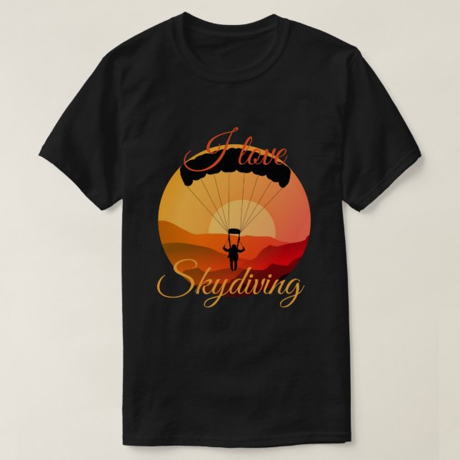 Vintages Fallschirmspringen T-Shirt (Design vorne)
