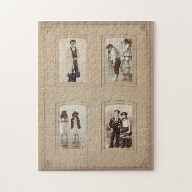 Vintages Familienportrait Custom Foto Album (Vertikal)