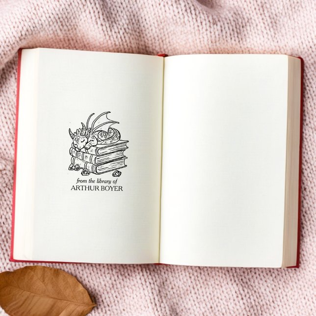 Vintages Fantasy Dragon Buchzeichen Gummistempel (Von Creator hochgeladen)