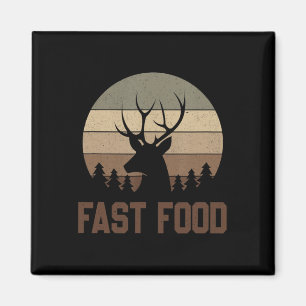 Vintages Fast Food Hunter Shirt Hirsche Jagd Magnet