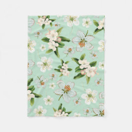 Vintages Federblumenmuster Fleecedecke