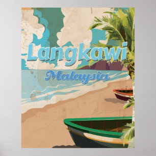 Vintages Ferien Langkawis Malaysia Plakat