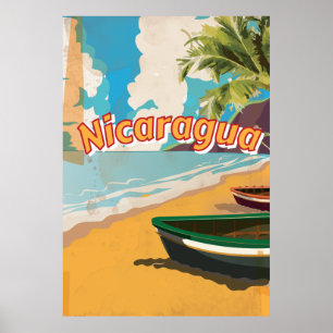 Vintages Ferien Nicaraguas Plakat