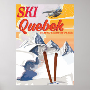 Vintages Ferienplakat Ski-Quebecs Poster