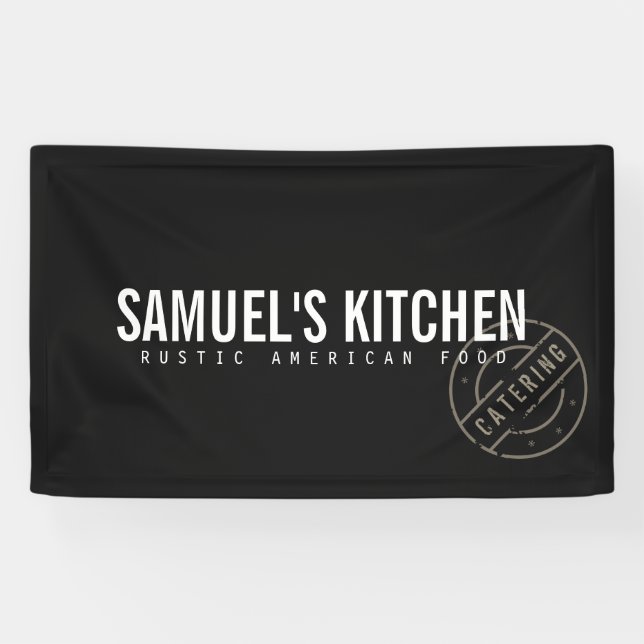 Vintages, fett gestanztes Logo, dunkelgrau Banner (Horizontal)