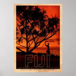 Vintages Fiji-Reiseplakat Poster