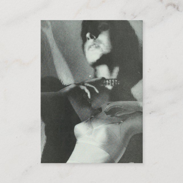 Vintages Fingerie-Foto Visitenkarte (Vorderseite)