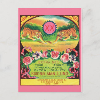 Vintages Firecracker-Paket Postkarte