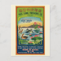 Vintages Firecracker-Paket Postkarte