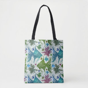 Vintages Fisch-Muster Tasche