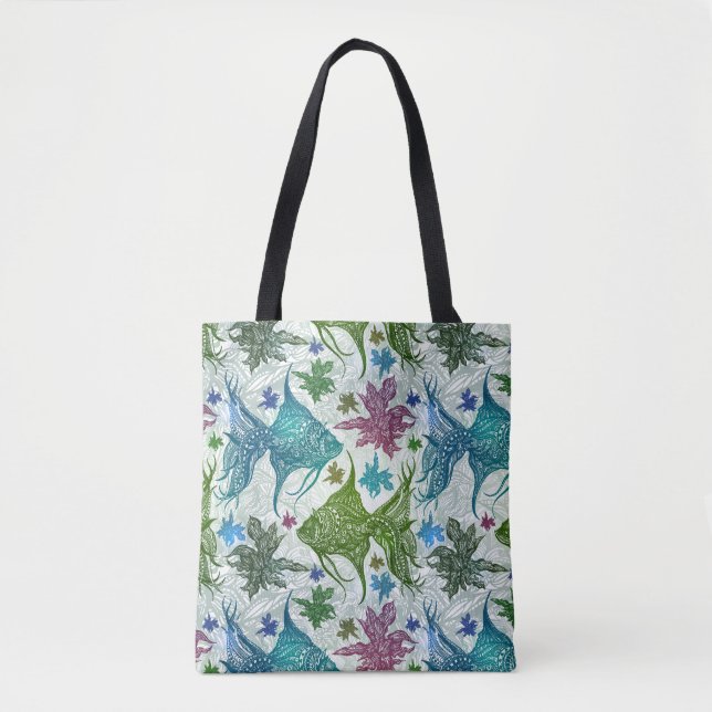 Vintages Fisch-Muster Tasche (Vorderseite)