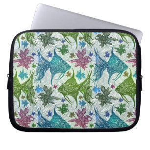 Vintages Fischmuster Laptopschutzhülle