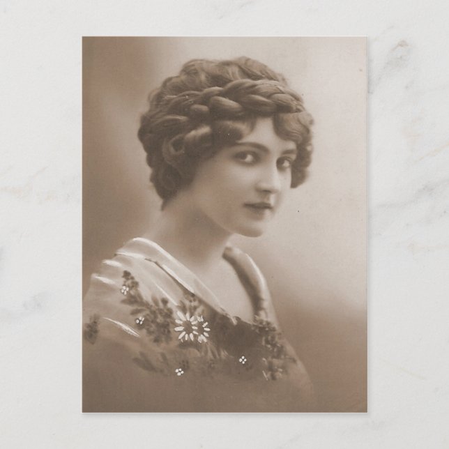 Vintages Flapper-Foto (23) Postkarte (Vorderseite)