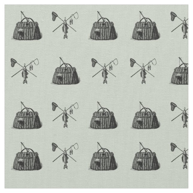 Vintages Fliegen-Fischen-Handwerk Stoff (Nahaufnahme)