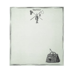 Vintages Fliegen-Fischen Notizblock