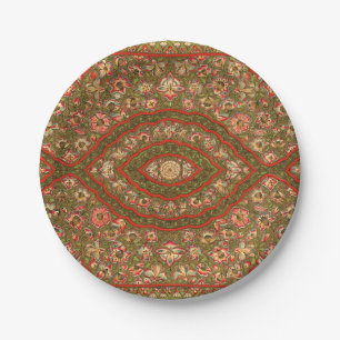 Vintages Floral Indian Rug Pattern Pappteller