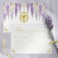Vintages florales Brautparty Rezeptkarte