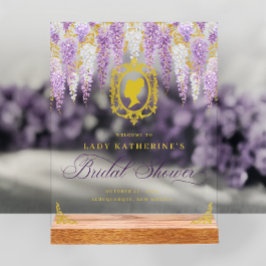 Vintages florales Brautparty Willkommen Acrylschild