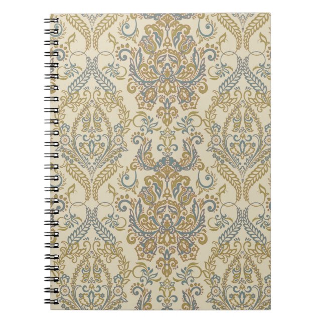 Vintages florales Design. Damask Seamless vi Notizblock (Vorderseite)