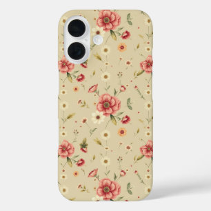 Vintages florales iPhone & iPad Case in Beige